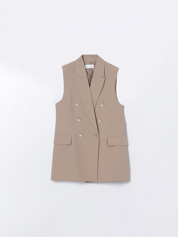 Tailored waistcoat with gold-toned buttons