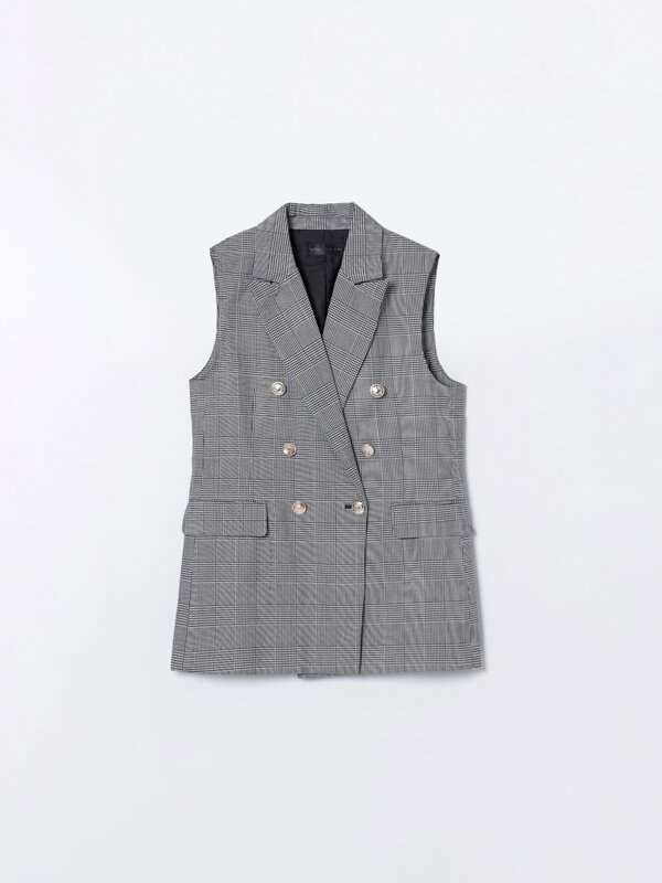 Tailored waistcoat with gold-toned buttons