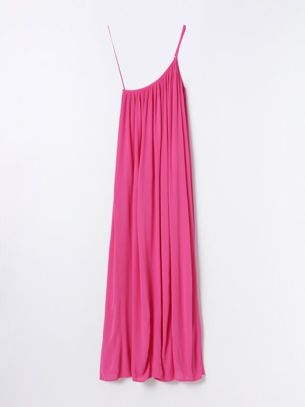 Asymmetric crepe dress