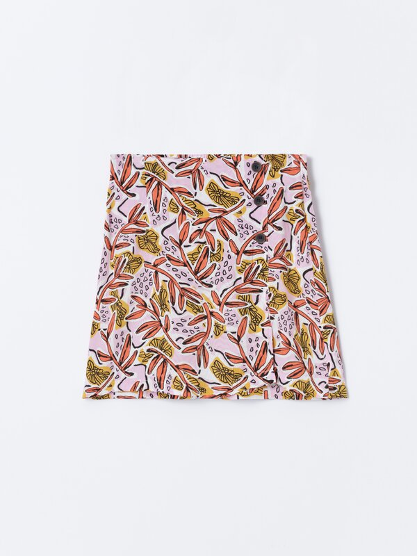 Printed flowing skirt