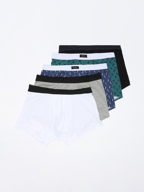 Pack of 5 contrast boxer briefs