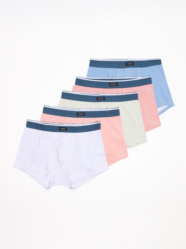 Pack de 5 calzóns boxer combinados