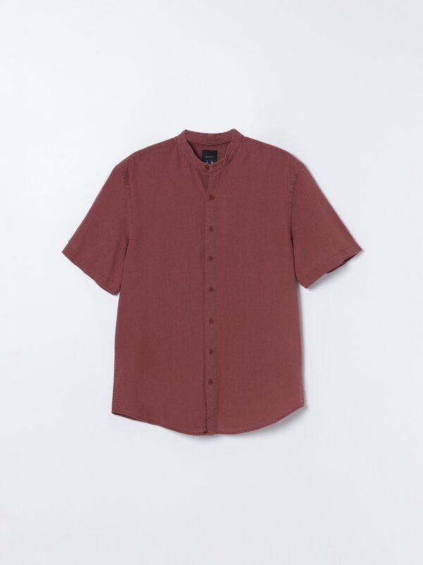 Short sleeve cotton - linen shirt