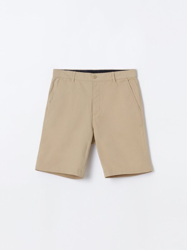 Microprint chino Bermuda shorts
