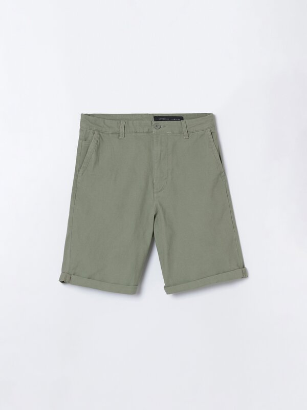 Slim fit chino Bermuda shorts