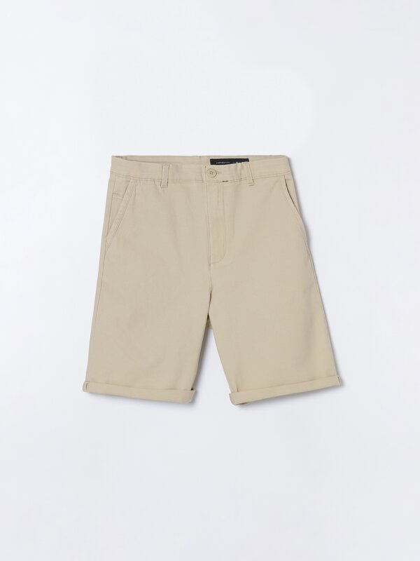 Slim fit chino Bermuda shorts