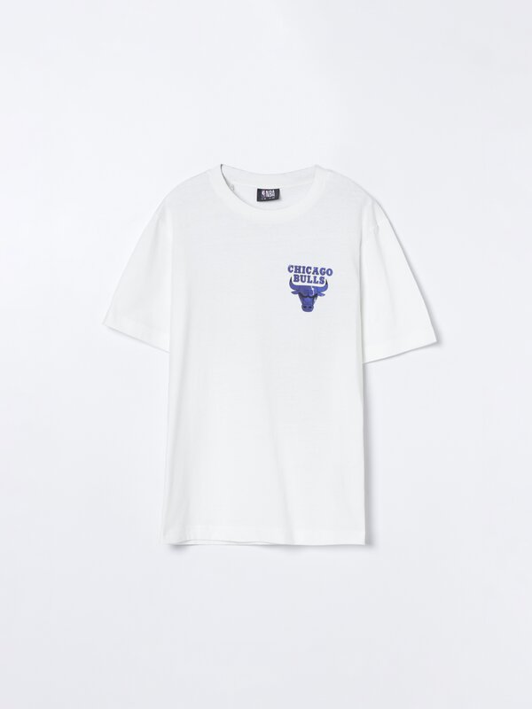 Short sleeve Chicago Bulls NBA maxi print T-shirt