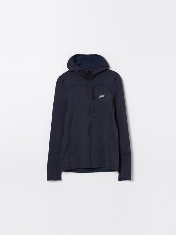 Hooded sports jacket