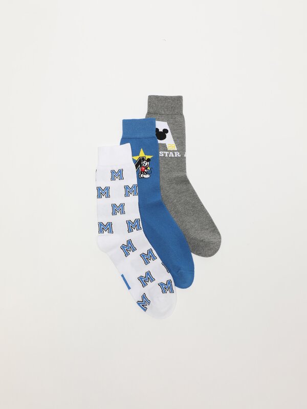 Pack of 3 pairs of Mickey ©Disney print socks