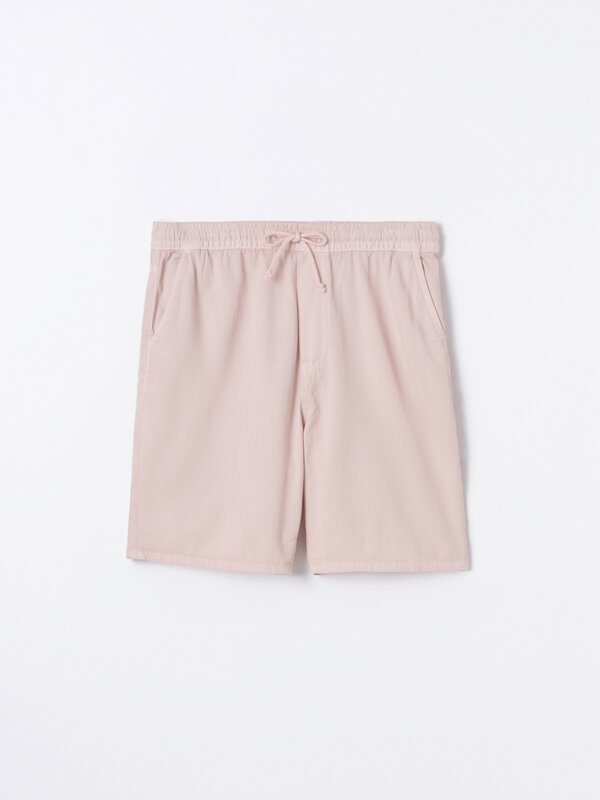 Denim Bermuda joggers