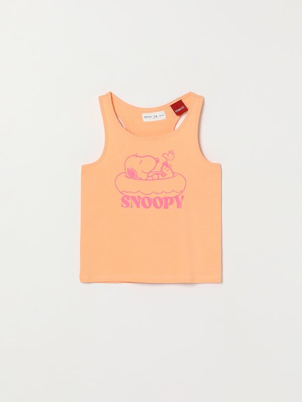 Sleeveless top with Snoopy Peanuts™ print