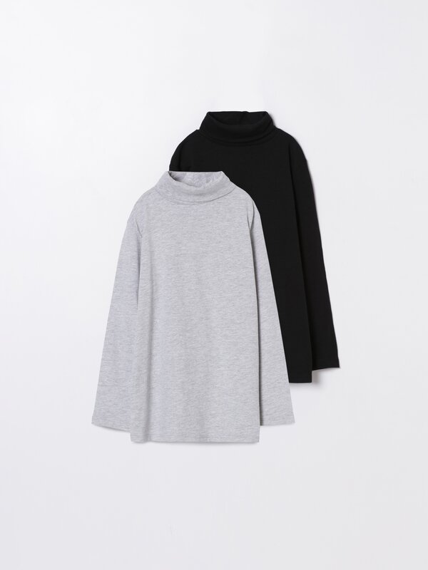 Pack of 2 roll neck T-shirts