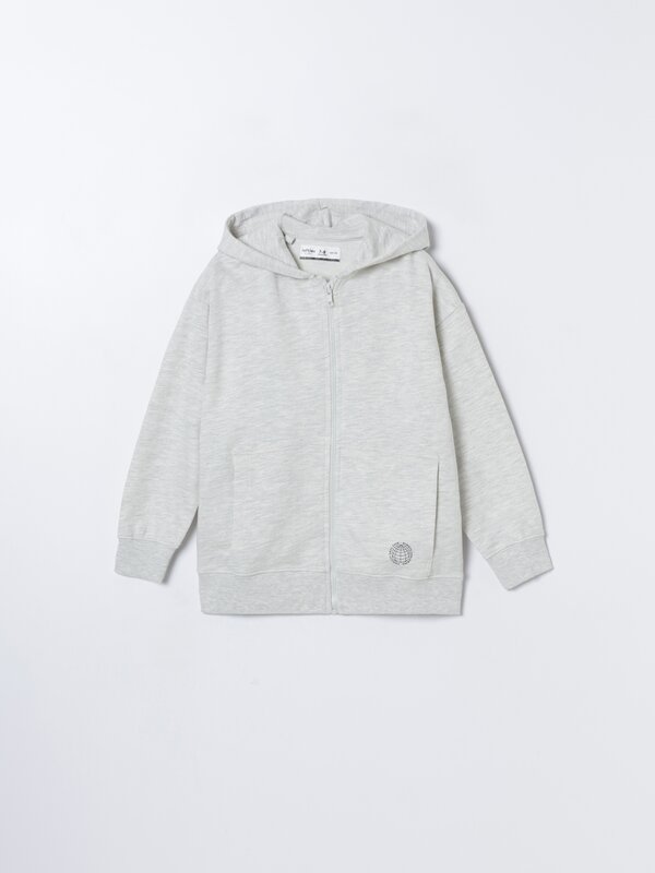 Plush jacket with hood