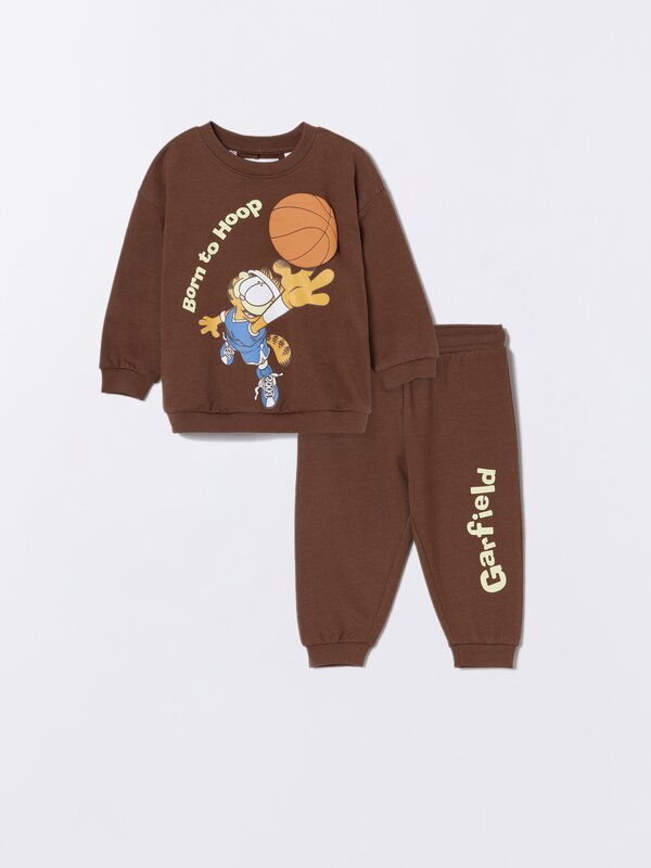 Conjunto de sweatshirt e calças Garfield ©Nickelodeon