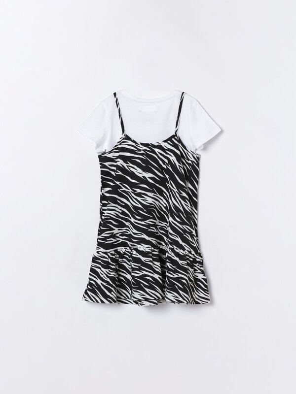 Printed dress and T-shirt set