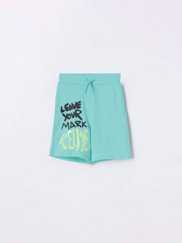 Kelme x Lefties jogger Bermuda shorts with a rubberised design