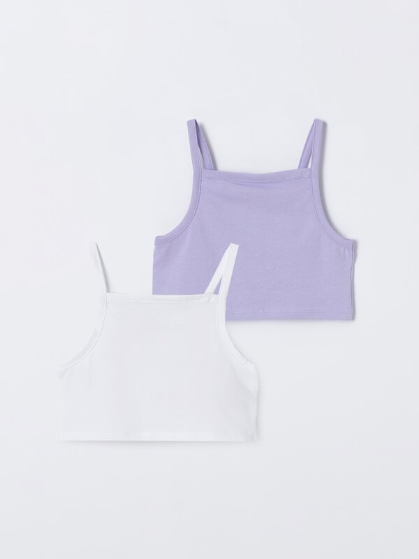 Pack of 2 basic strappy tops