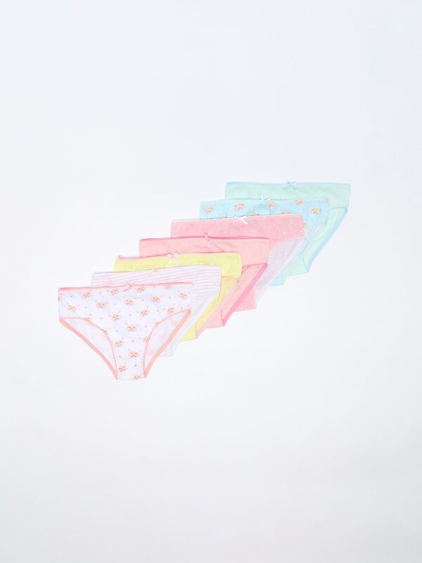 Pack of 7 pairs of printed classic briefs.