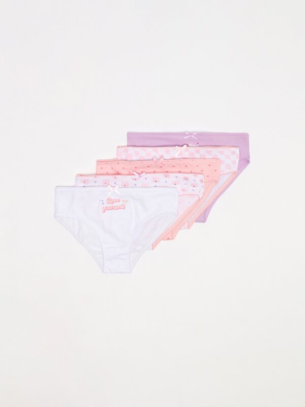 Pack of 5 pairs of printed classic briefs.