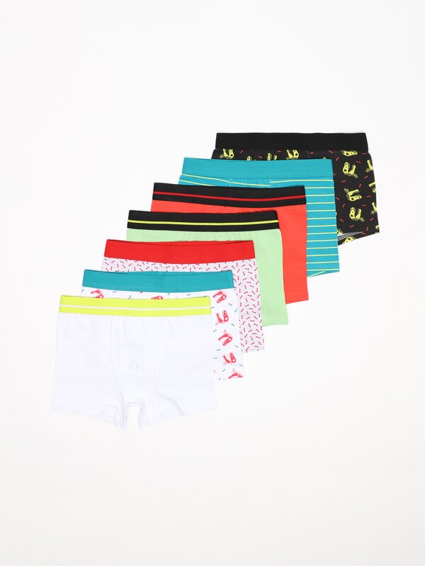 7-Pack of printed boxer shorts