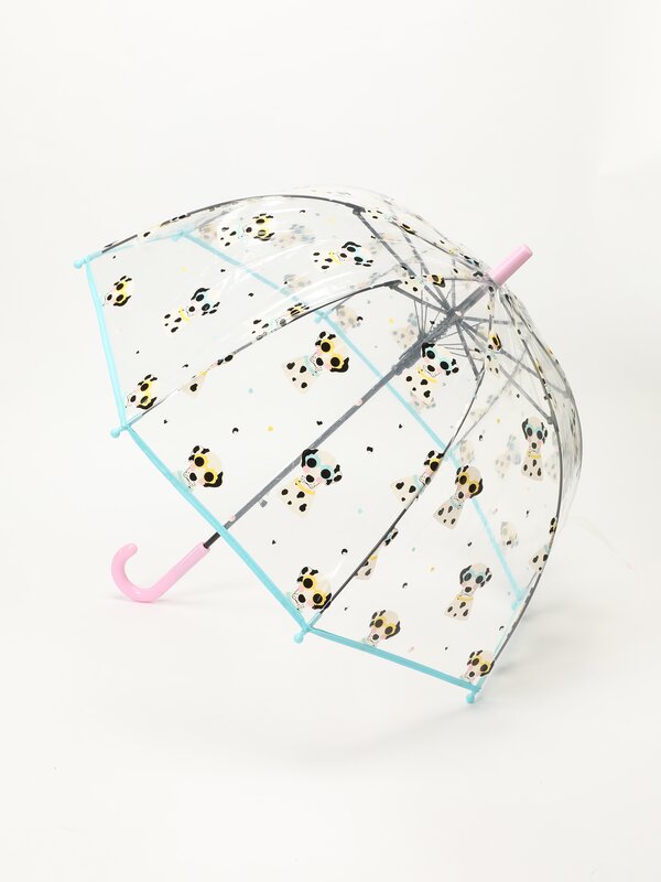 Dalmatians transparent print umbrella