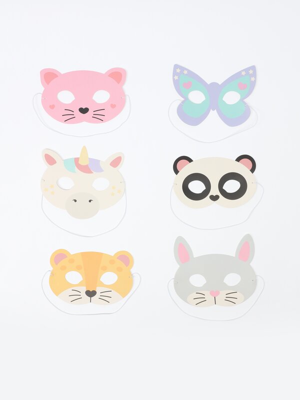 Set of 6 animal masks