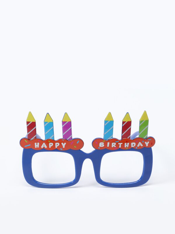 Gafas velas de cumpleaños