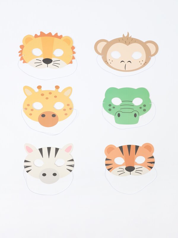Set of 6 animal masks
