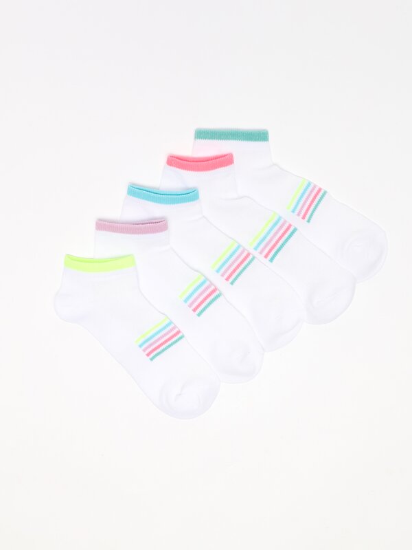 Pack of 5 pairs of microfibre sports socks