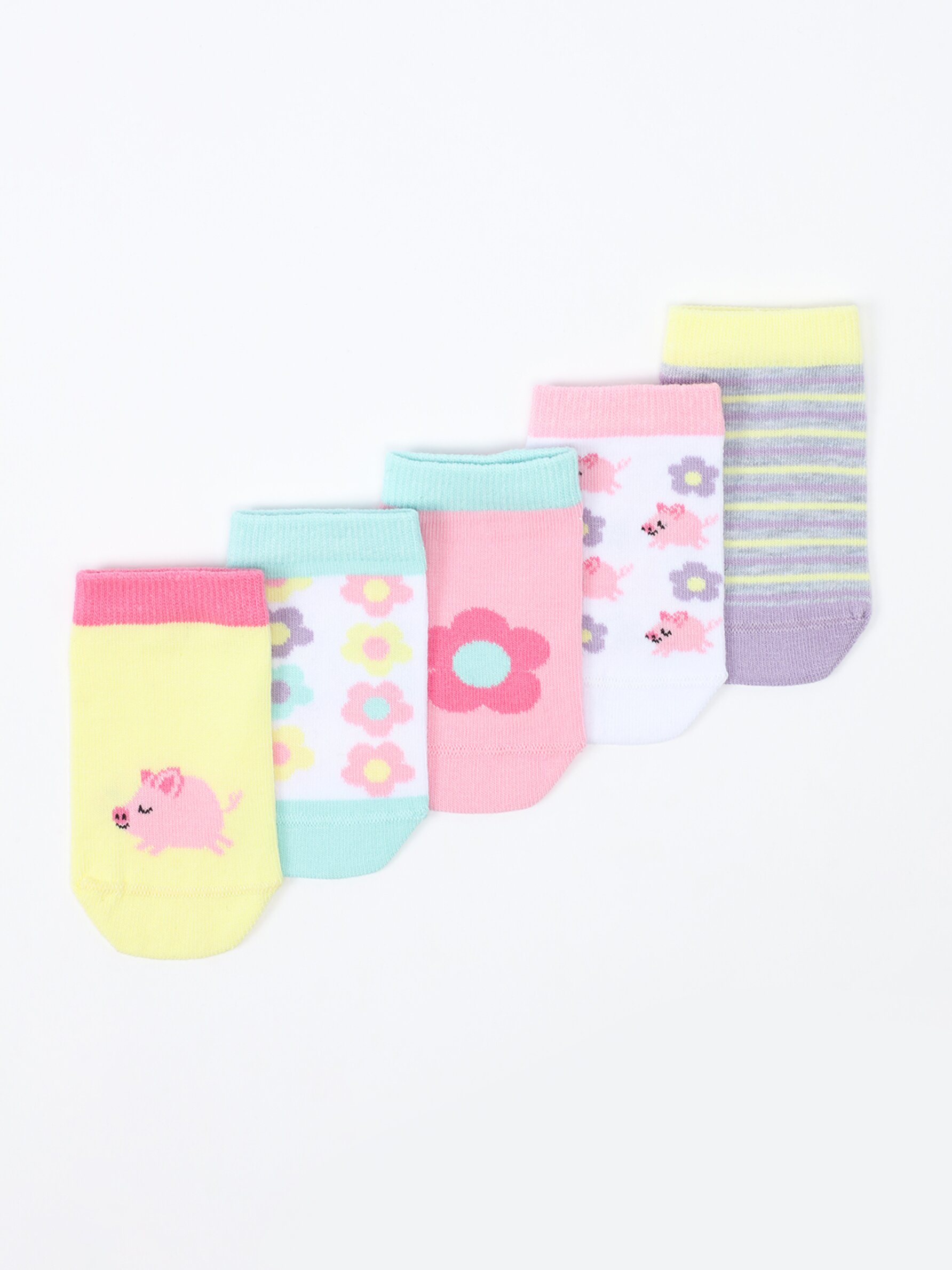 Pack of 5 pairs socks with floral print - NEW IN - BABY GIRL | 0 4 years - KIDS - Lefties Andorra