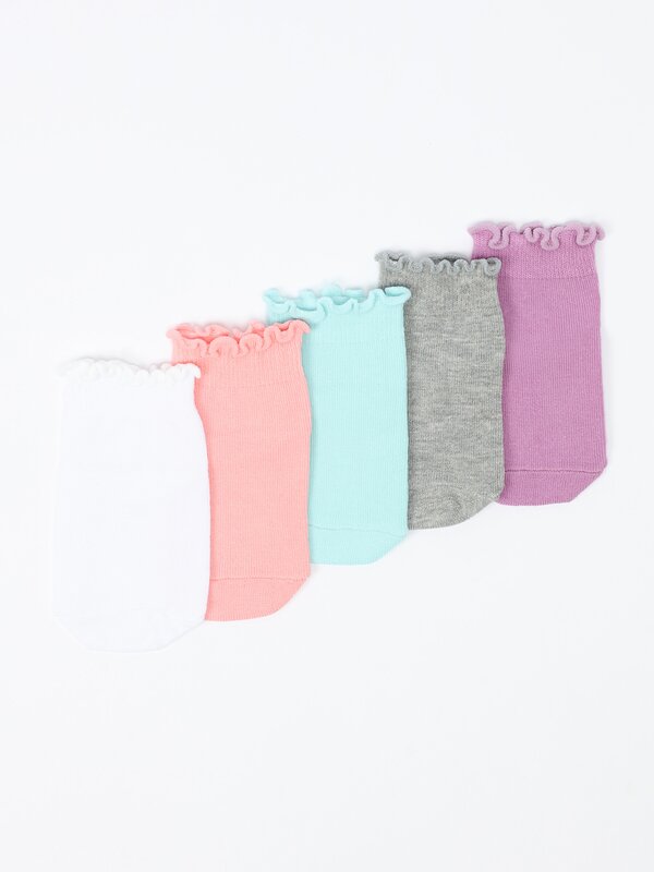 Pack of 4 pairs of scalloped socks
