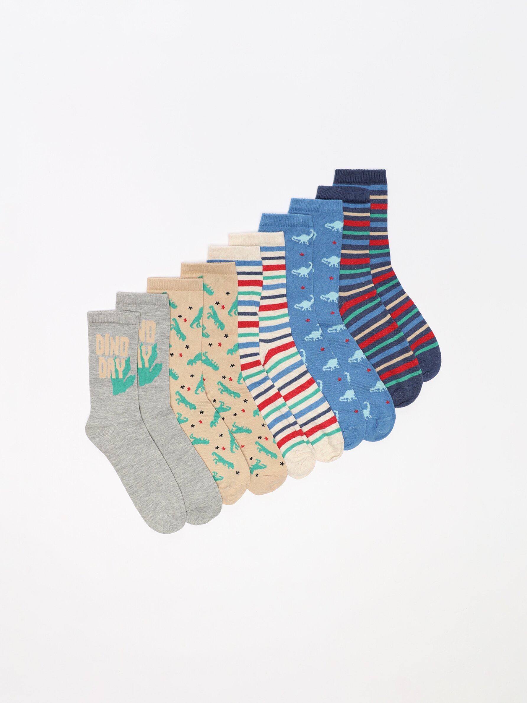 Pack de 5 pares de calcetines largos estampados - CALCETINES - NIÑO | 4- años - NIÑOS - | Lefties ESPAÑA