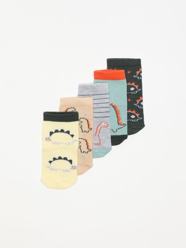 Pack de 5 pares de meias estampadas