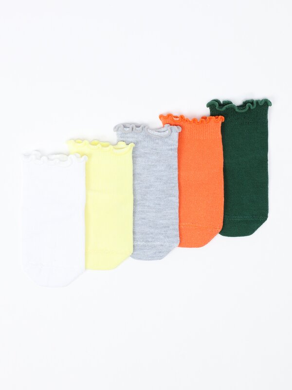 Pack of 4 pairs of scalloped socks