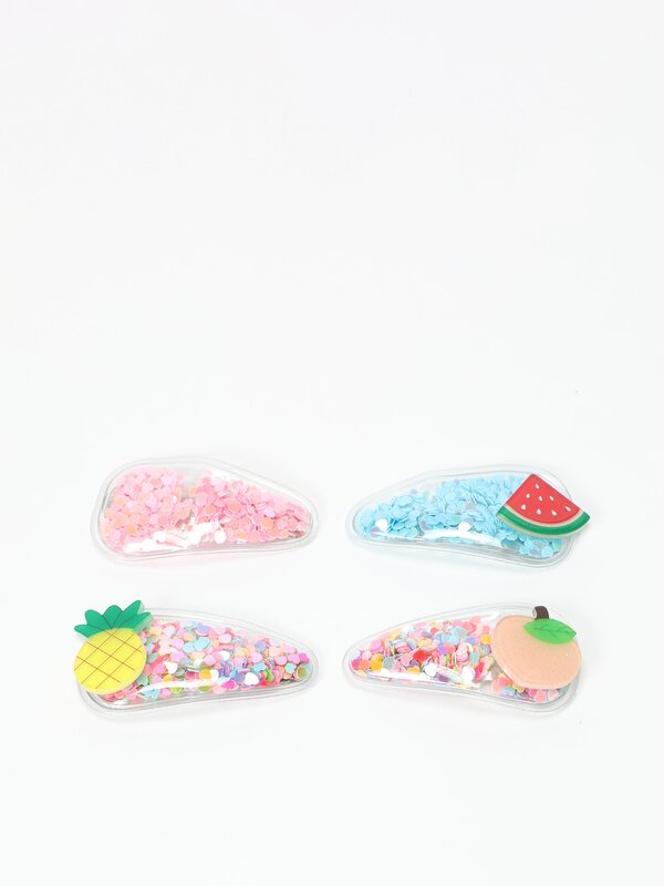 Pack of 4 padded hair clips