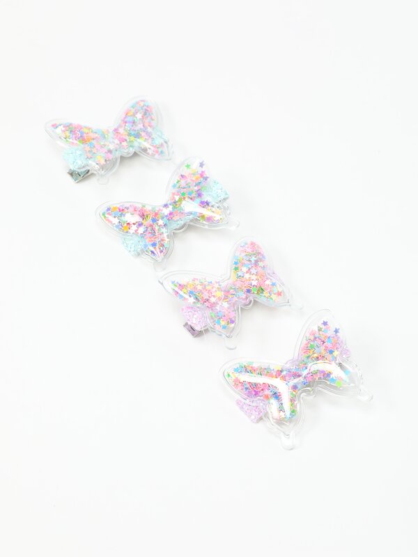 Pack of 4 butterfly hair clips