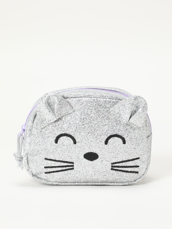 Shiny kitten belt bag