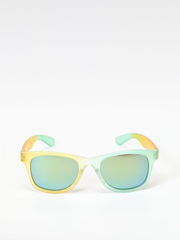 Tie-dye square sunglasses