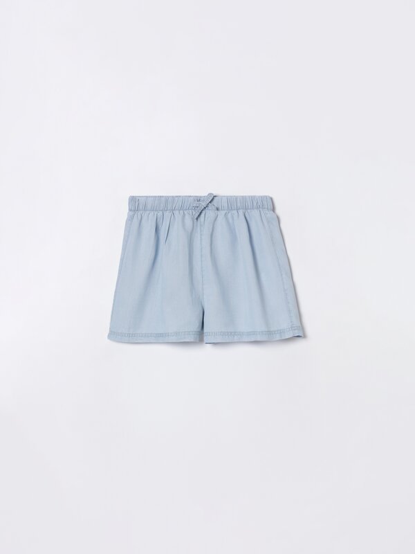 Lightweight denim shorts