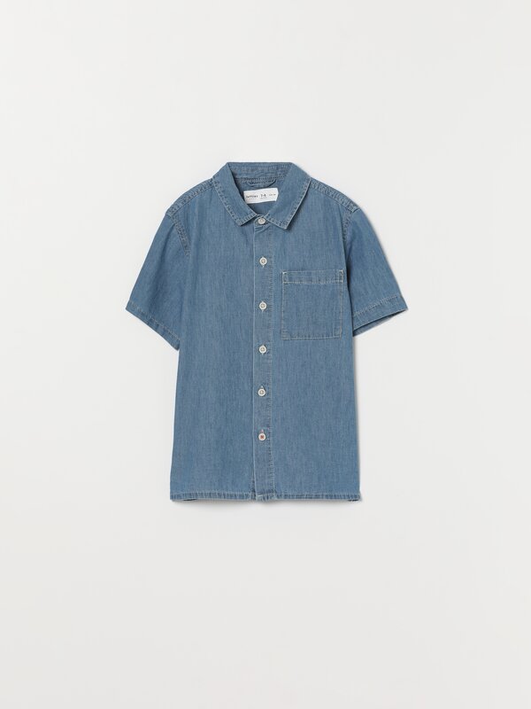 Camisa vaquera de manga corta