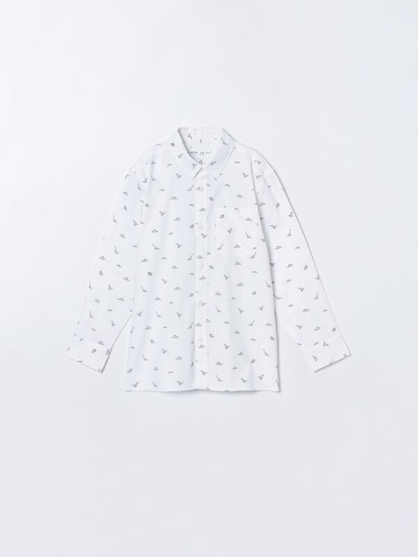 Camisa oxford estampada