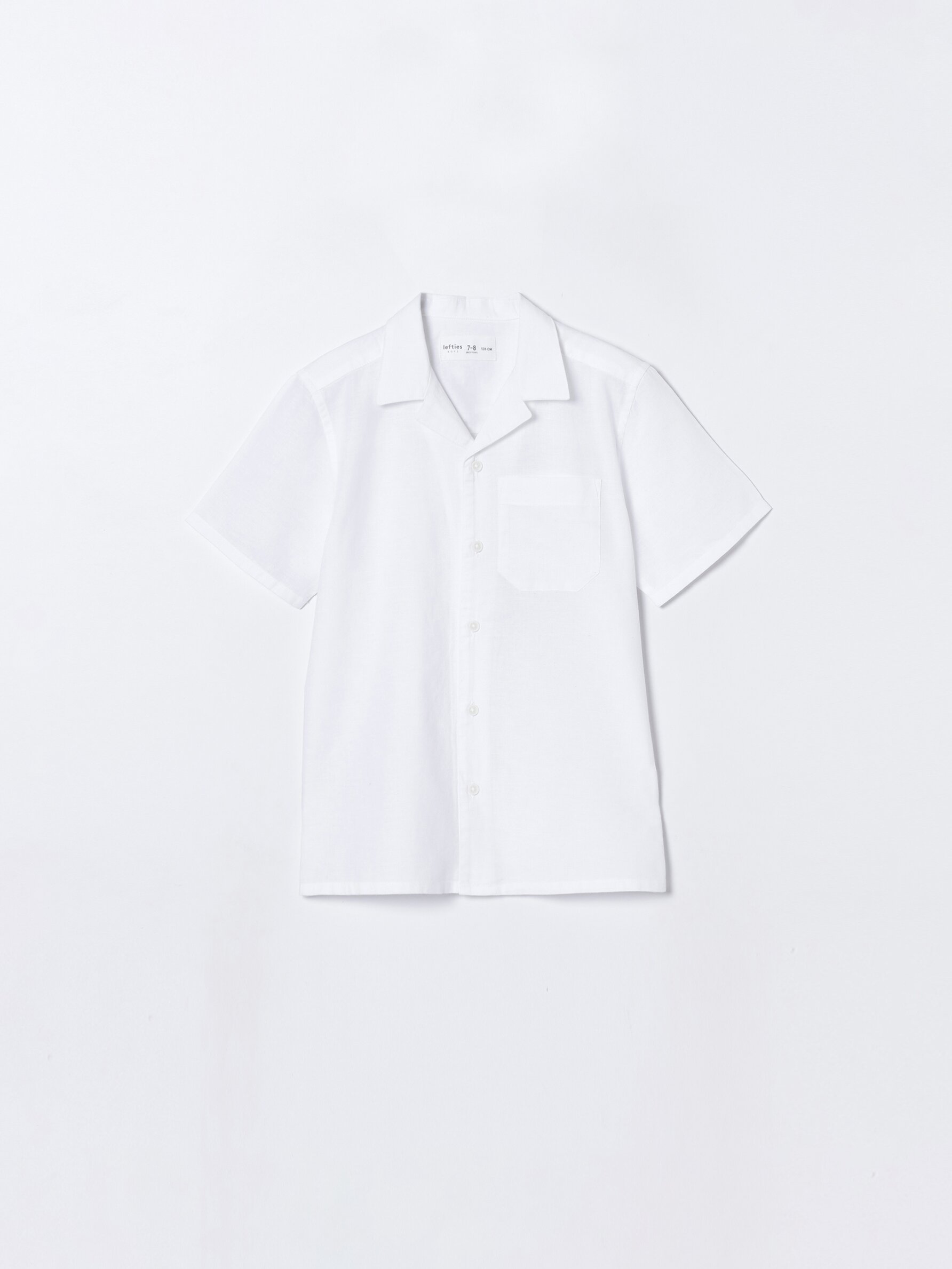 Camisa de manga curta em linho-algodão product