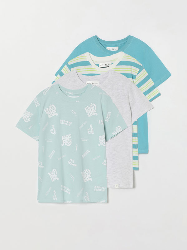 4-pack of assorted short sleeve T-shirts