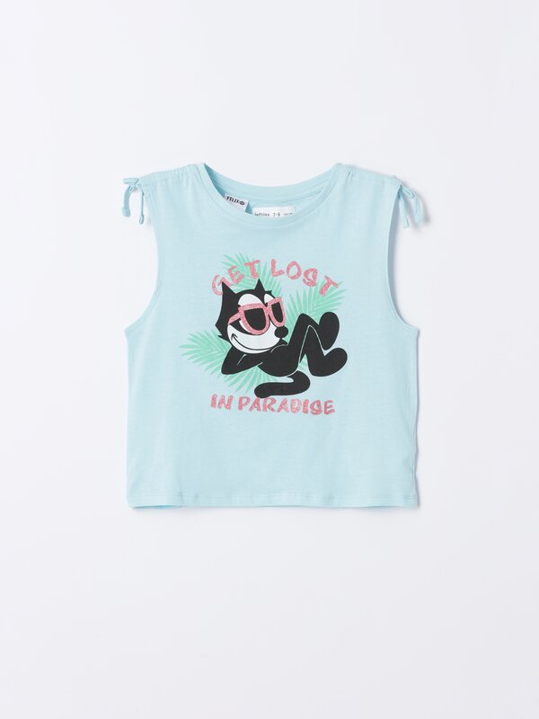 Felix the Cat T-shirt with knots