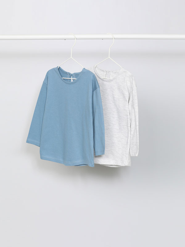 2-Pack of basic long sleeve T-shirts