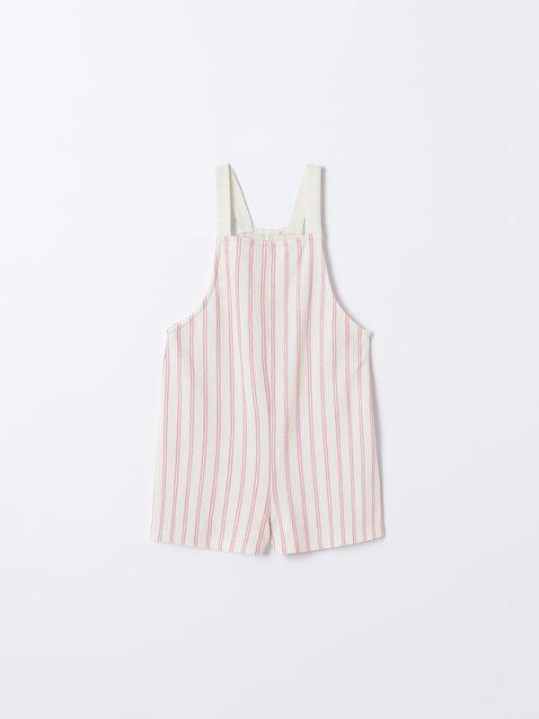 Open-knit dungarees