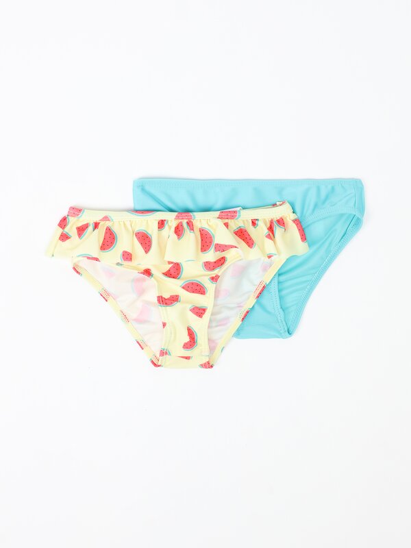 2-Pack of contrast swimsuits