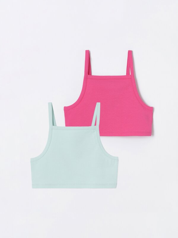 Pack of 2 basic strappy tops