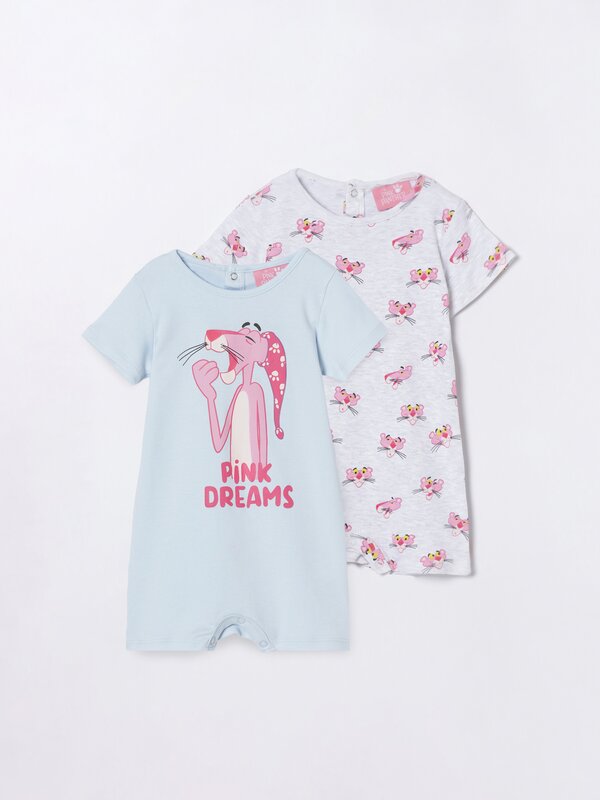 Pack of 2 The Pink Panther ™MGM print sleepsuits