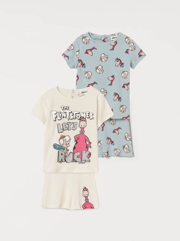 Pack de 2 pijames de 2 peces estampats Els Picapedra © &™ WARNER BROS